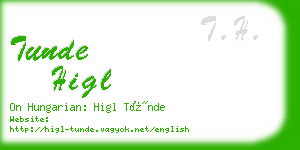 tunde higl business card